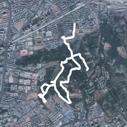 Water mill walking route map in Wu Lu Mu Qi Shi