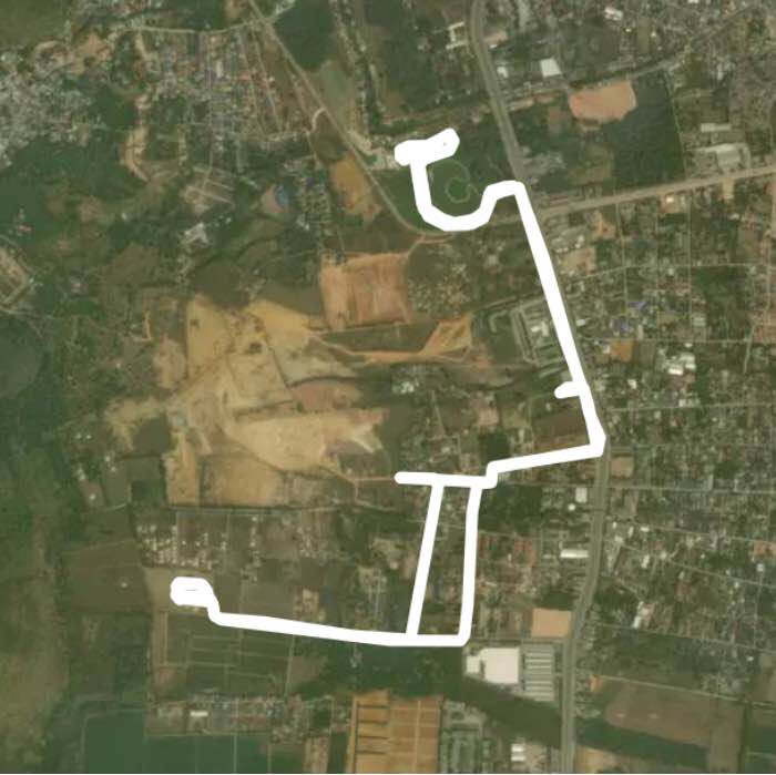 Qinglai walking route map in Tambon Wiang Phang Kham