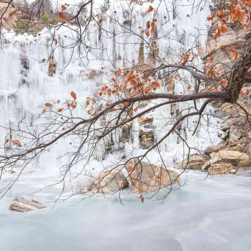 Miyun Taoyuan Xiangu Tide Ice walking route map in Beijing