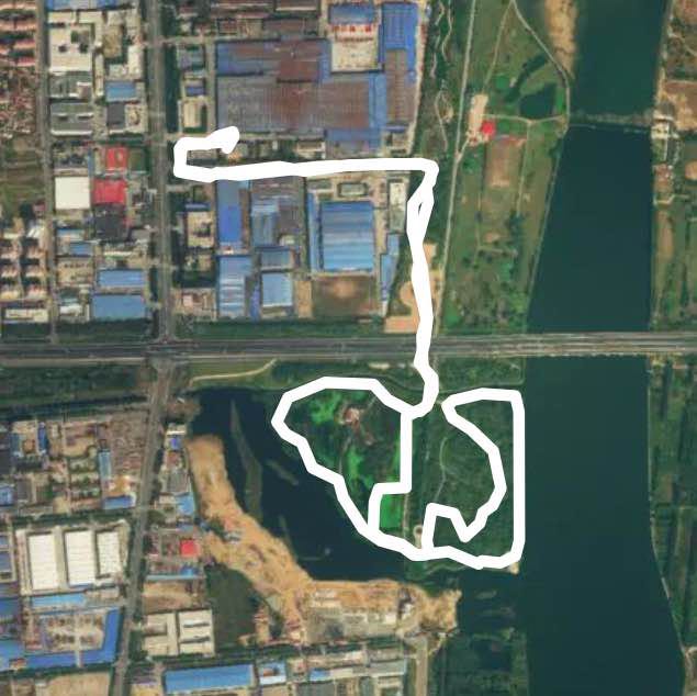 Yantai Ecological Park walking route map in Yan Tai Shi