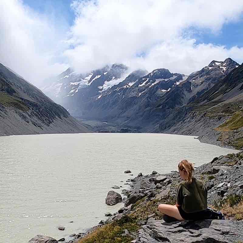 Hooker Lake，NZD walking route map in Tasman River