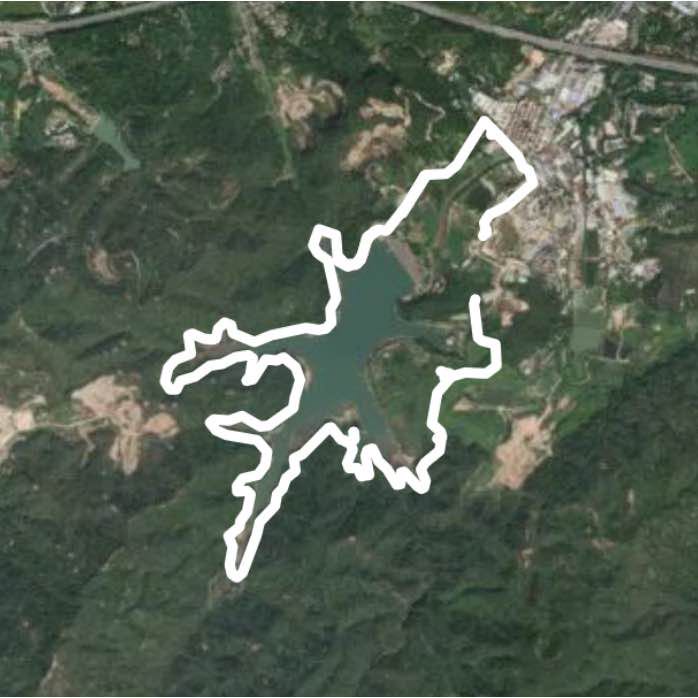 Golden Bell Lake walking route map in Zhongshan