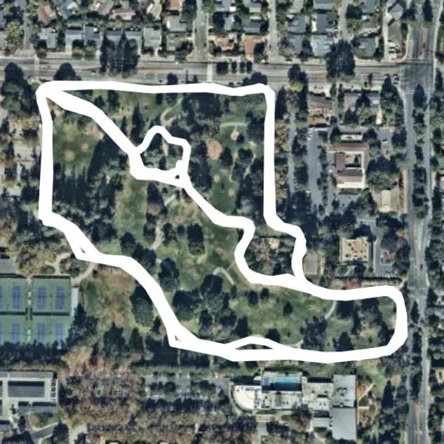 Kustapark walking route map in Sunnyvale