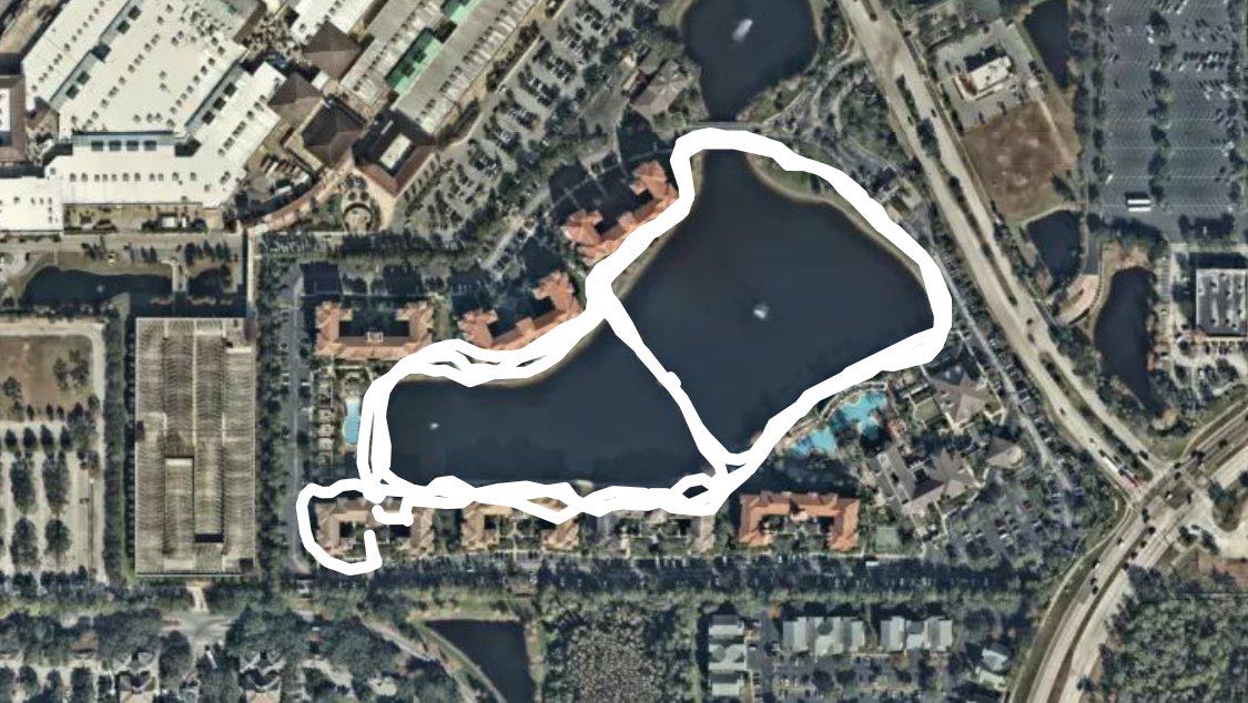 ヒルトングランドバケーションクラブトスカーナ、オーランド walking route map in オーランド, フロリダ州, 米国