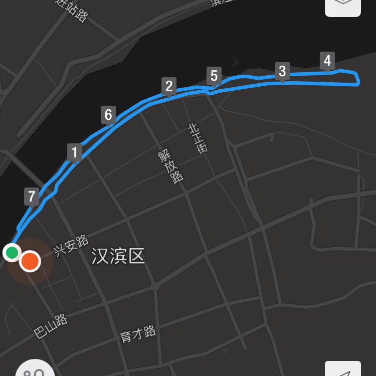 River bank walking route map in An Kang Shi