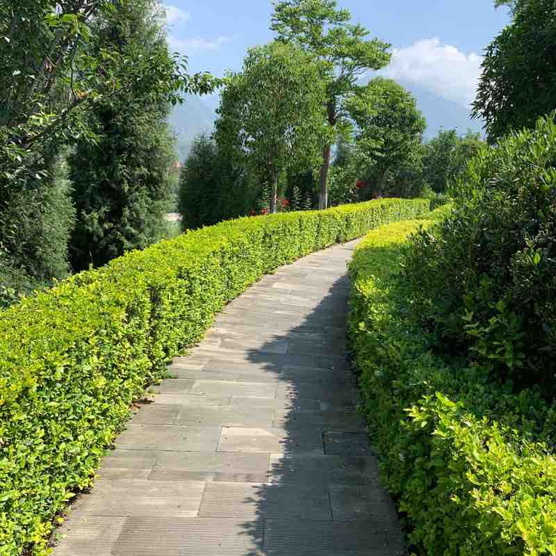 Maoxian Minjiang Bank walking route map in A Ba Zang Zu Qiang Zu Zi Zhi Zhou