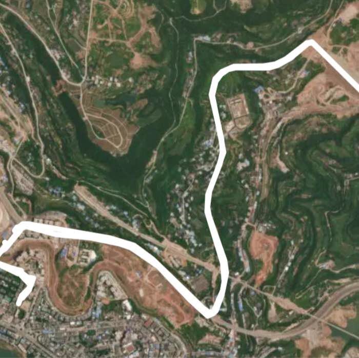 Reservoir walking route map in Ba Zhong Shi