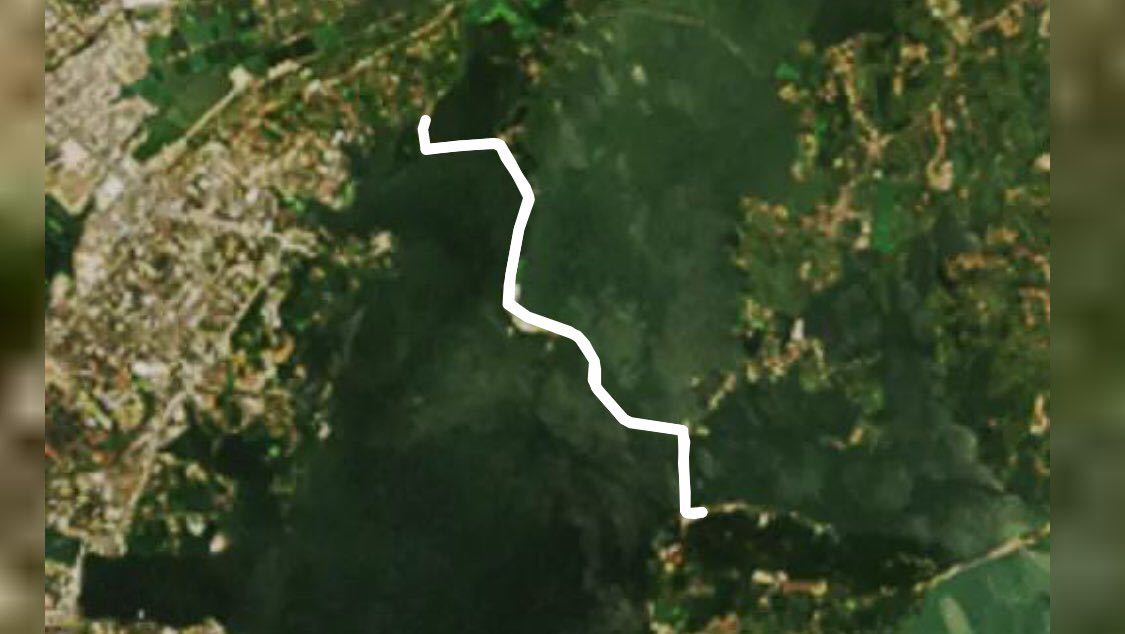 Wuhan East Lake Greenway walking route map in Wuchang District, Wuhan, China