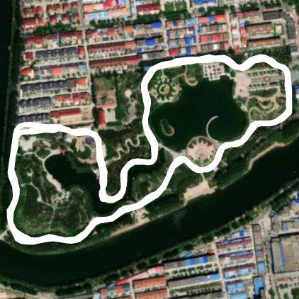 Sanhe City Park walking route map in Lang Fang Shi