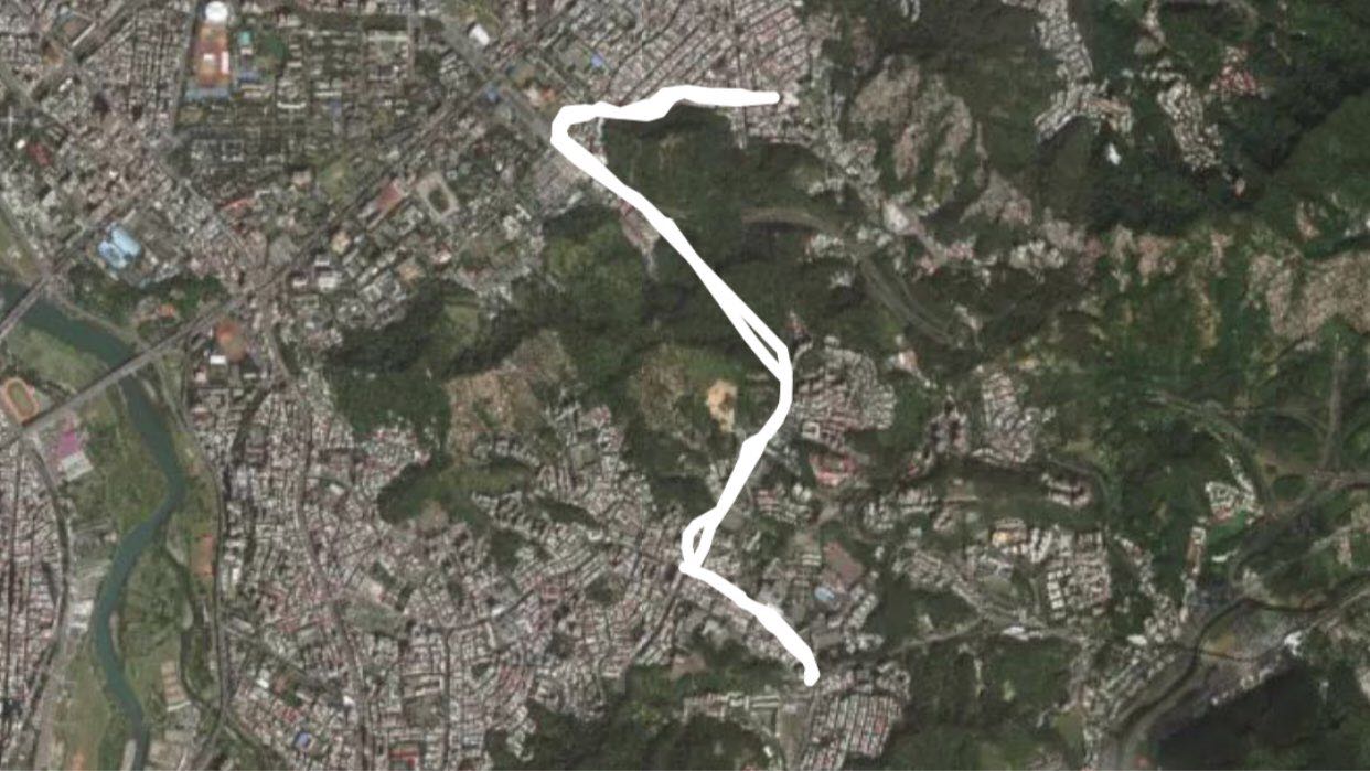 Xinhai Tunnel walking route map in Wenshan District, Taipei, Taiwan, China