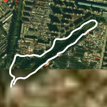 Youth Lake Park walking route map in Liao Yang Shi