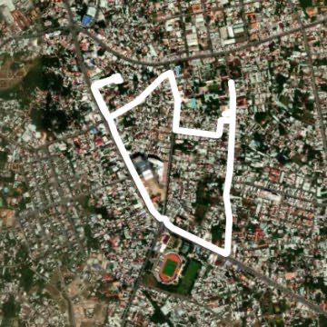 PingYang Street, VN walking route map in Thành phố Thủ Dầu Một