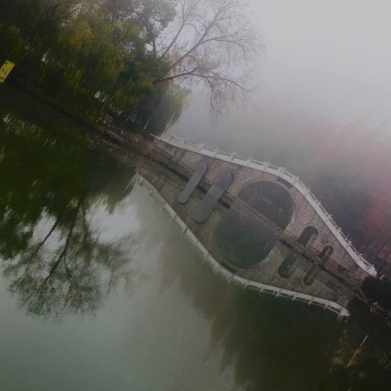 Houhu Park, Xiaogan City, Hubei Province walking route map in Xiao Gan Shi