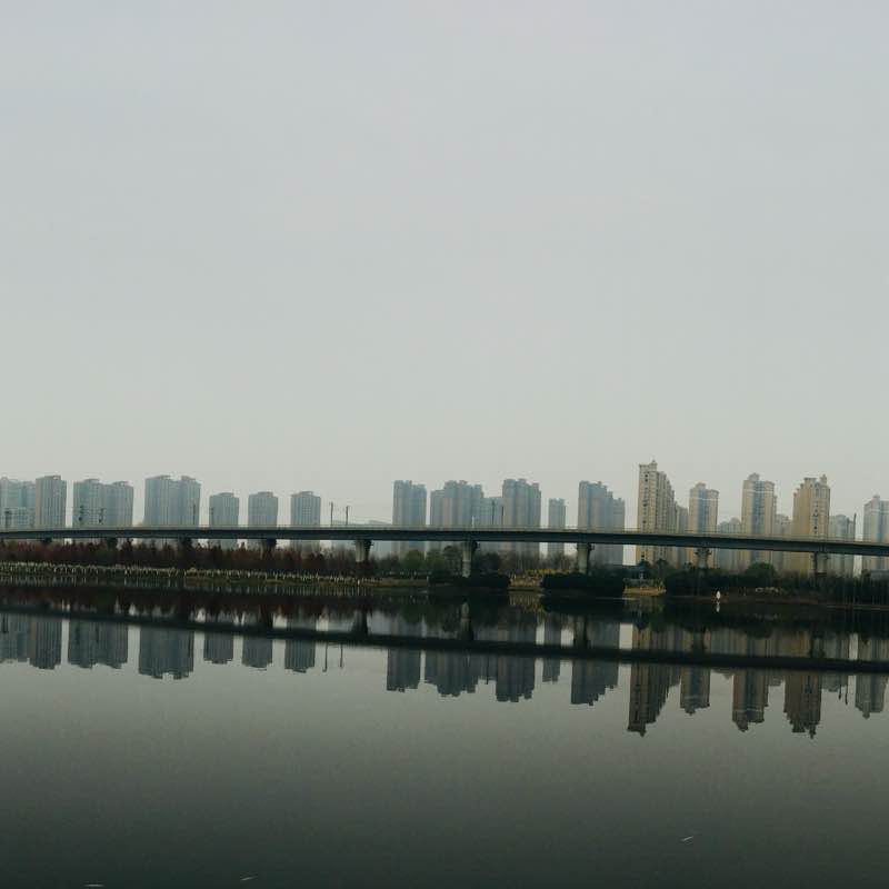 Xiaogan Huaiyin Park walking route map in Xiao Gan Shi