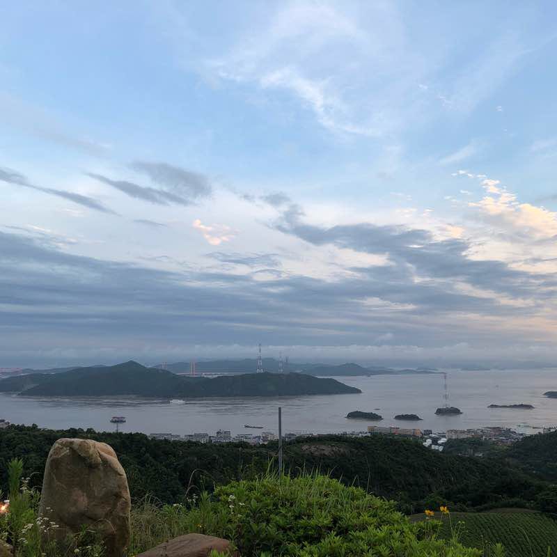 Moxi Mountain walking route map in Zhoushan