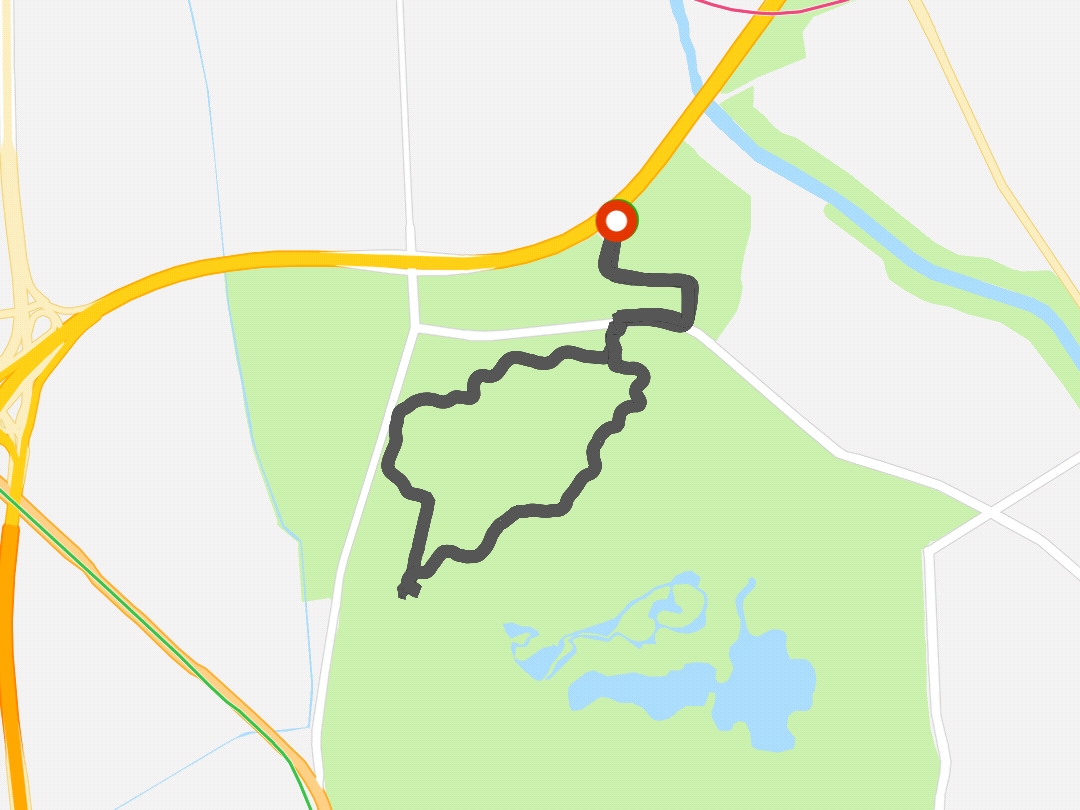 Nanhaizi Park walking route map in Beijing, China