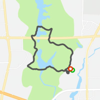 Walking in Guanshanhu Park walking route map in Gui Yang Shi