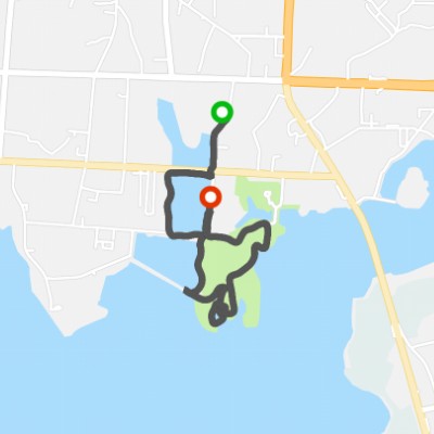 Beautiful life along the lake walking route map in Yue Yang Shi