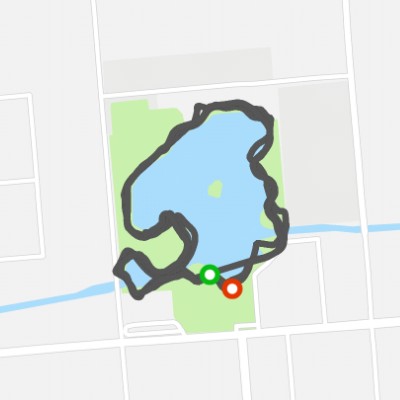 Beihai Park walking route map in De Zhou Shi