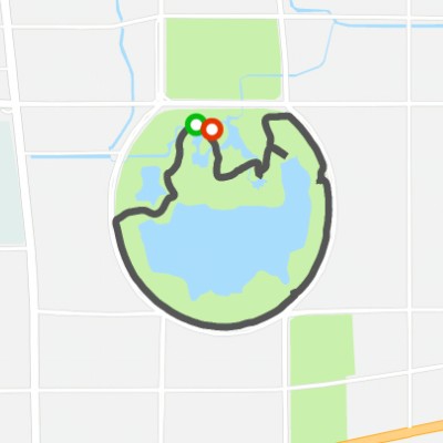 Riyue Lake Haoren Park walking route map in Shangqiu