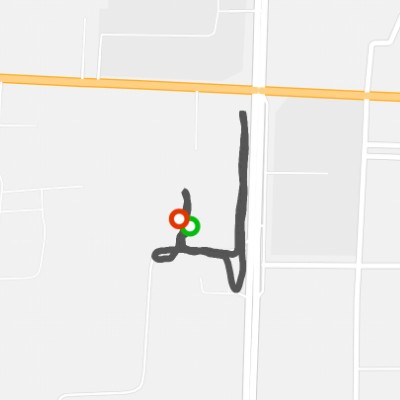 This is the road map for walking at the doorstep of the house on July 14, 2019. walking route map in Liao Cheng Shi