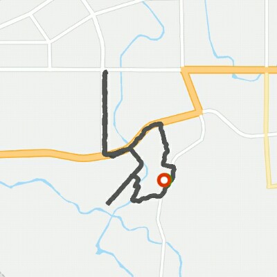 Footsteps walking route map in Dan Zhou Shi