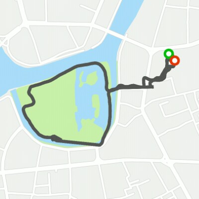 Zhongshan Park, Shantou City walking route map in Shan Tou Shi