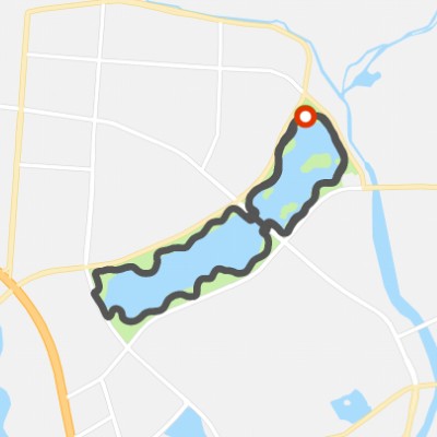 Feilai Lake Wetland Park walking route map in Qing Yuan Shi