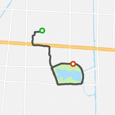 South lake walking route map in Bo Zhou Shi