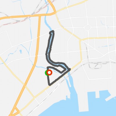 Tang River Bank walking route map in Qin Huang Dao Shi