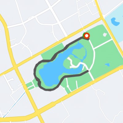 玉湖公园跑道来回