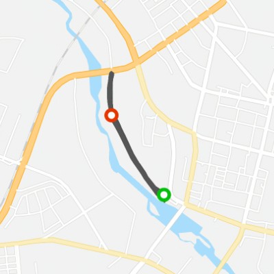 Riverside Park walking route map in An Shan Shi