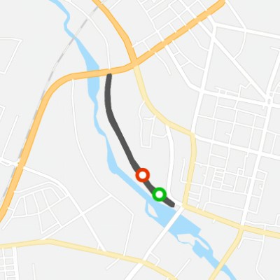 Riverside Park walking route map in An Shan Shi