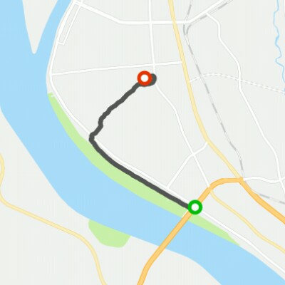 One side of the river walking route map in Yi Chang Shi