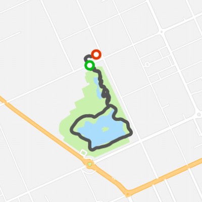 Lake walking route map in Jia Yu Guan Shi