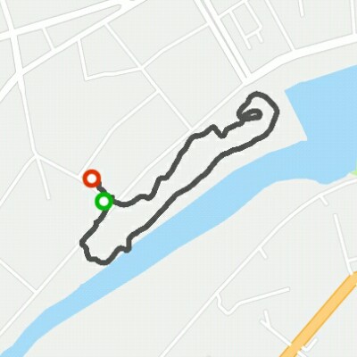 My road map along the lake walking route map in Xian Yang Shi