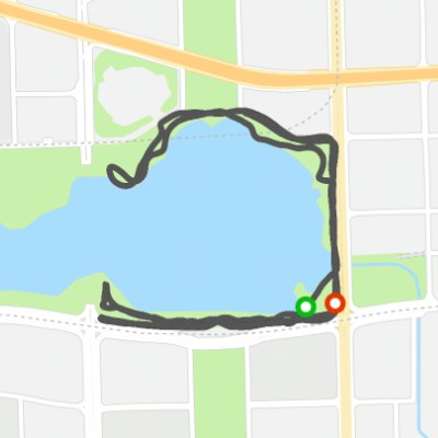 Swan Lake walking route map in Hefei