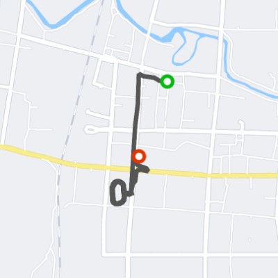 铁一小→体育馆(11圈)→新玛特。7.55公里。道路平坦，适合晨跑。