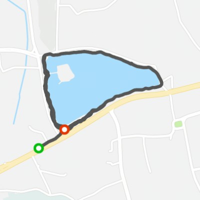 Red city lake walking route map in Hai Kou Shi