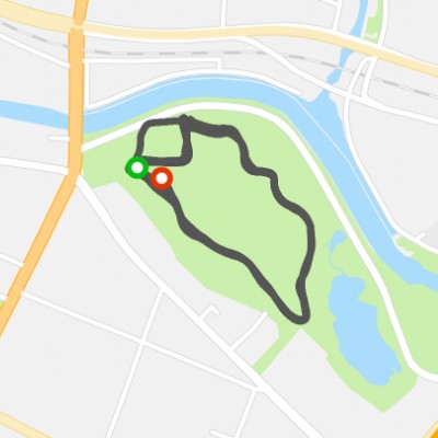 People's Park walking route map in Xi Ning Shi