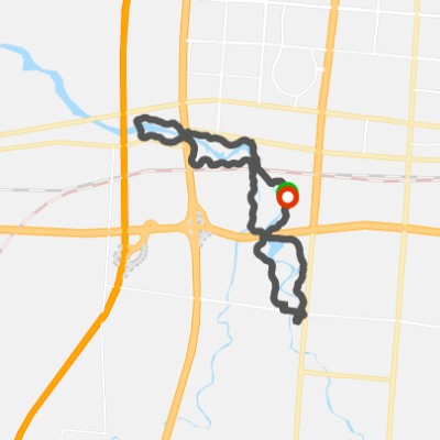 Xiaofuhe Wetland Park walking route map in Zibo