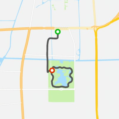 Vientiane City, Tiande Lake walking route map in Tai Zhou Shi