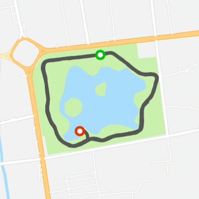 Longyuan Lake walking route map in Jiaozuo