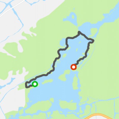 Around Xianghu Lake walking route map in Hangzhou