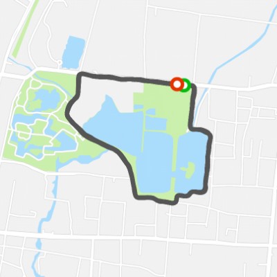 Huanlongting Lake walking route map in Kai Feng Shi