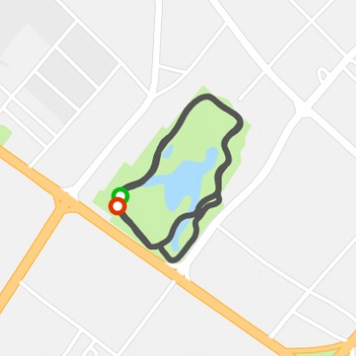 Nie Er Park walking route map in Yu Xi Shi