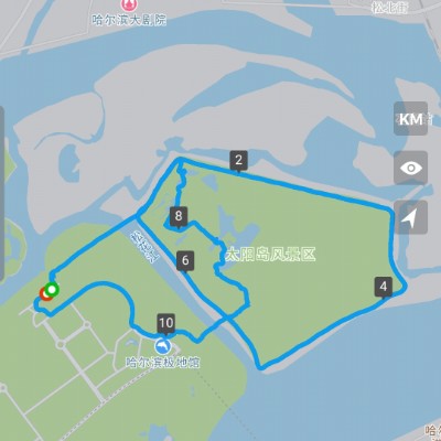 Sun Island Scenic Area Walk Trail Songbei District, Harbin, China Pacer